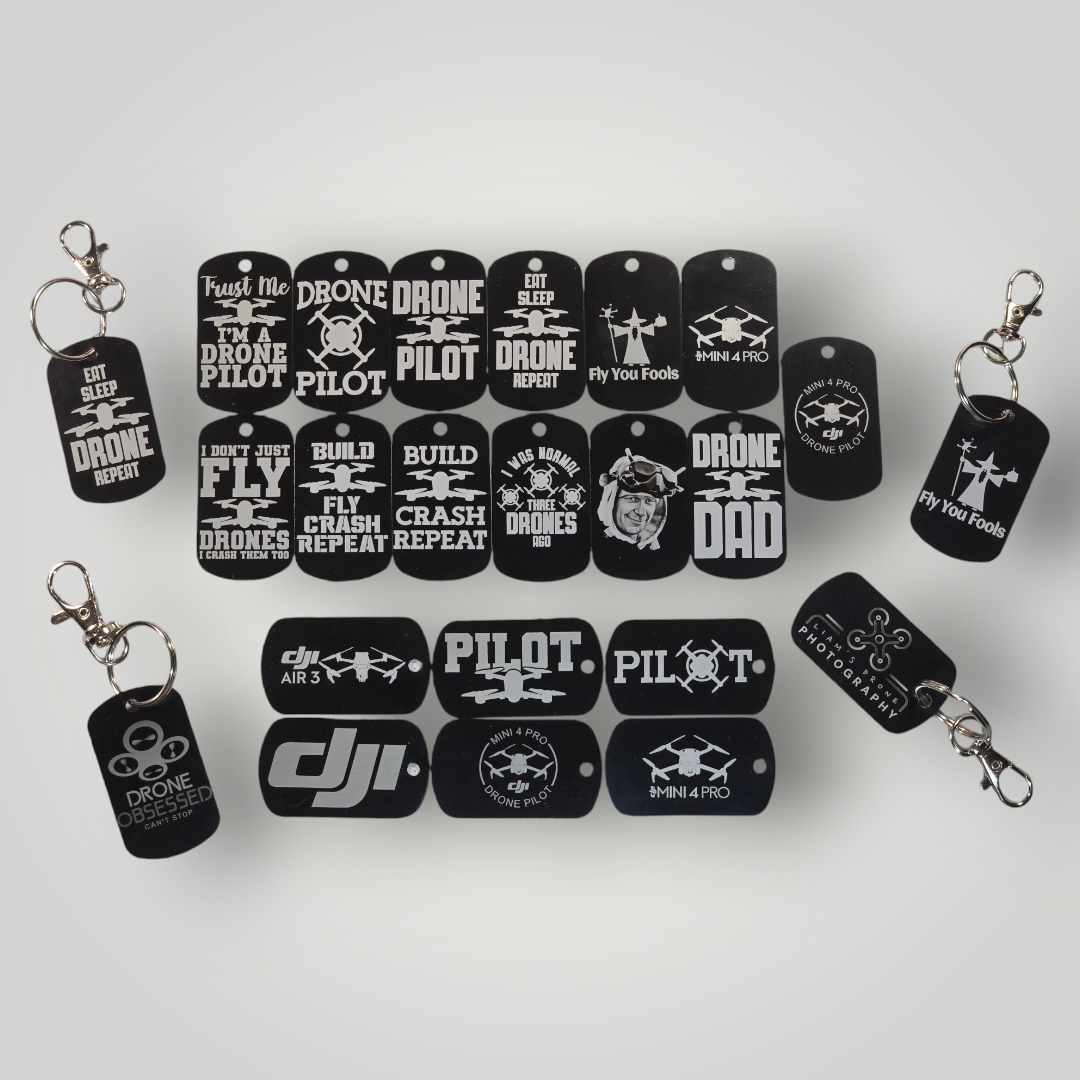 Metal Drone Key Chain