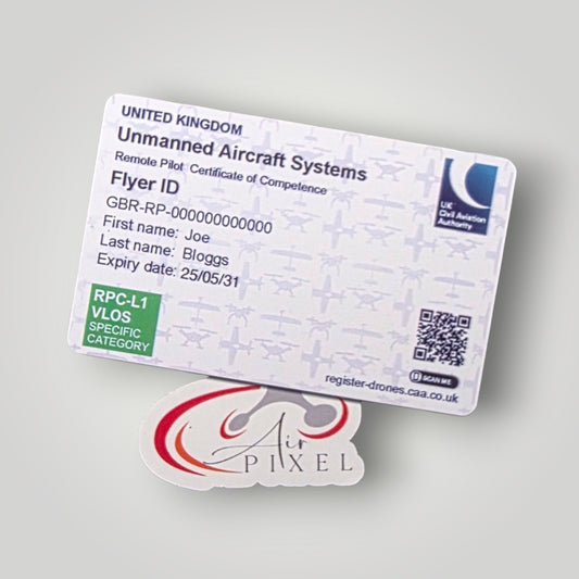 Personalised RPC Remote Pilot ID Card for UK drone pilots