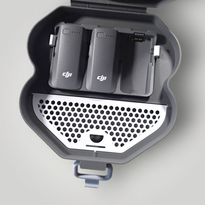 DJI Neo 2 Hard Carry Case – Charger & Battery Storage (Grey/White)