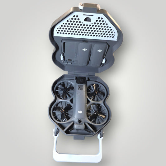 DJI Neo 2 Hard Carry Case – Charger & Battery Storage (Grey/White)