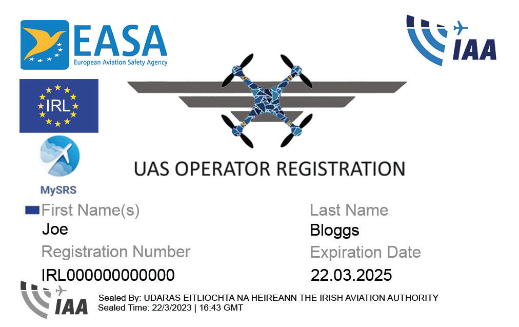 EASA Flyer ID Card and Laminated Sticker Bundle