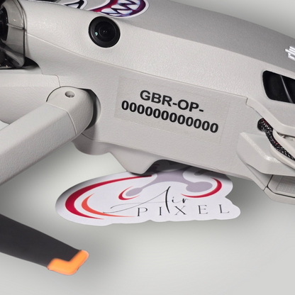 CAA drone operator ID label on DJI drone