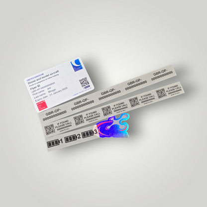A1/A3 Flyer ID Card and Laminated Operator ID Sticker Bundle