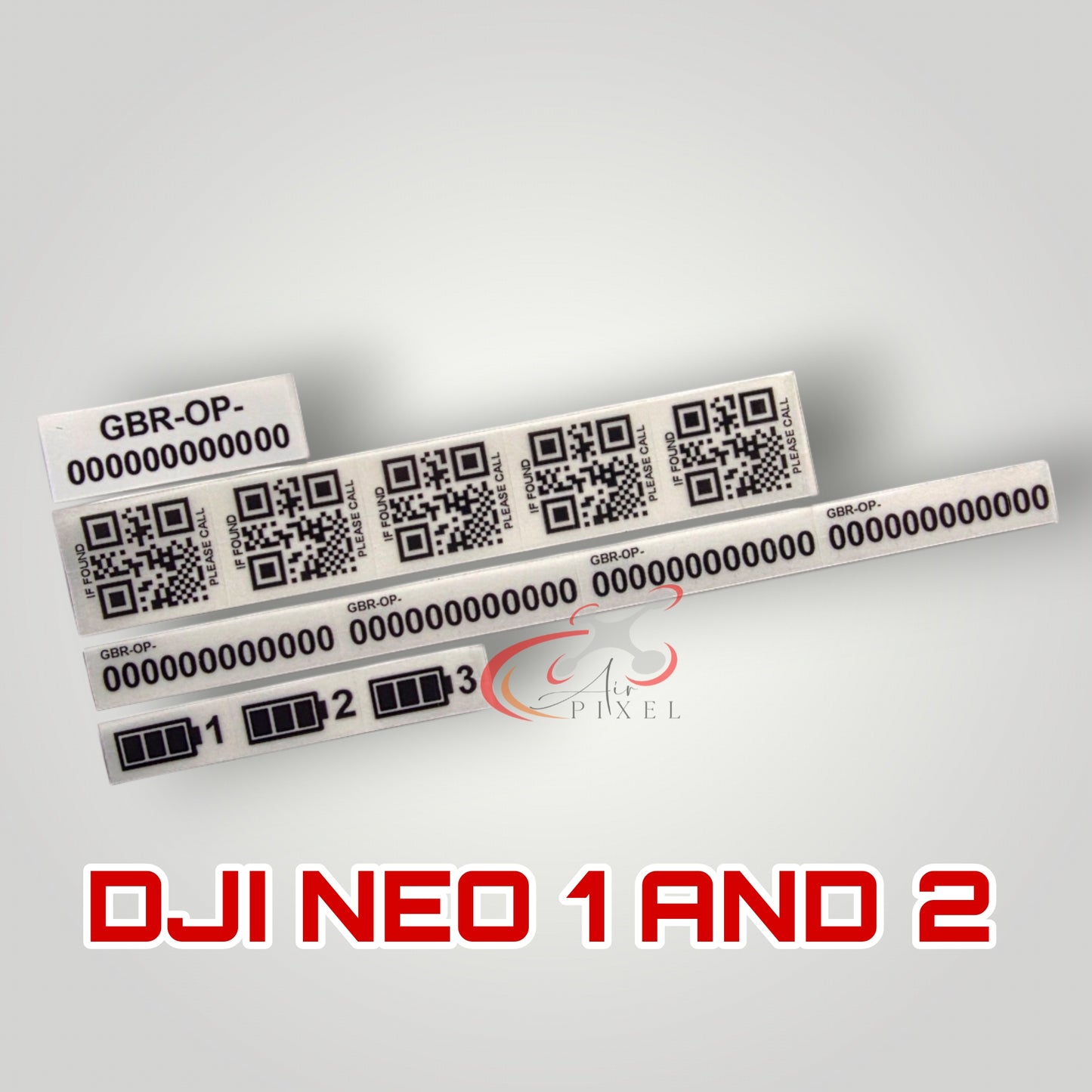 DJI Neo 1 & 2 Clear Laminated Drone Operator ID Labels