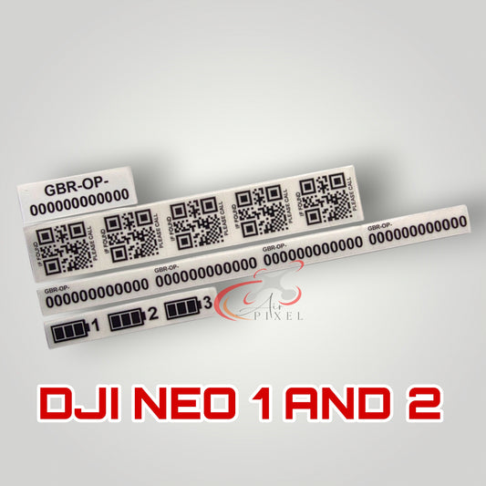 DJI Neo 1 & 2 Clear Laminated Drone Operator ID Labels