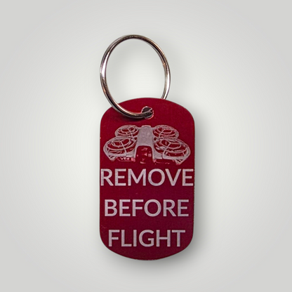 Remove Before Flight Key Ring