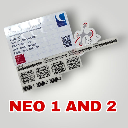 DJI NEO 1 and 2 Sticker Bundle and ID Card