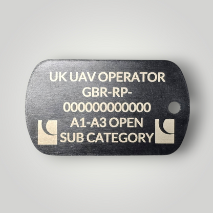 Laser Engraved Operator ID / Flyer ID Keyring (Dog Tag)