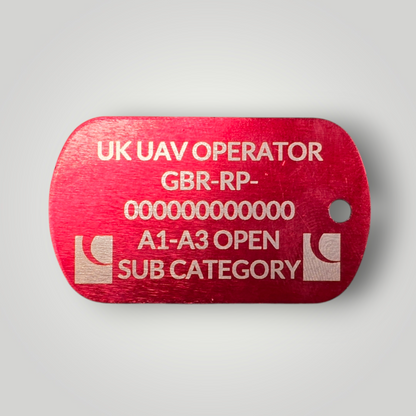 Laser Engraved Operator ID / Flyer ID Keyring (Dog Tag)