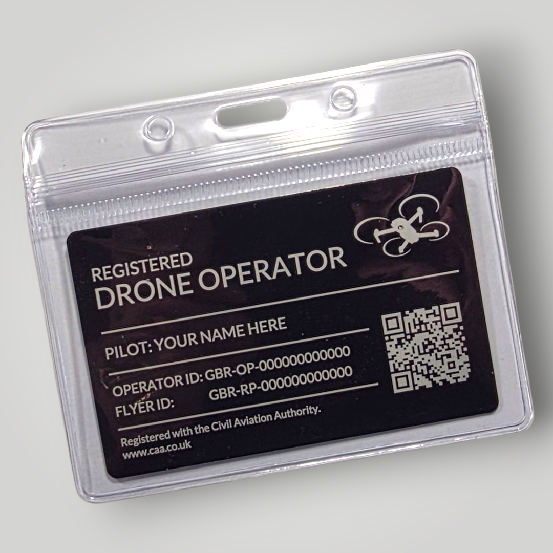 Personalised Metal Drone Operator ID and Flyer ID Card - CAA Registration
