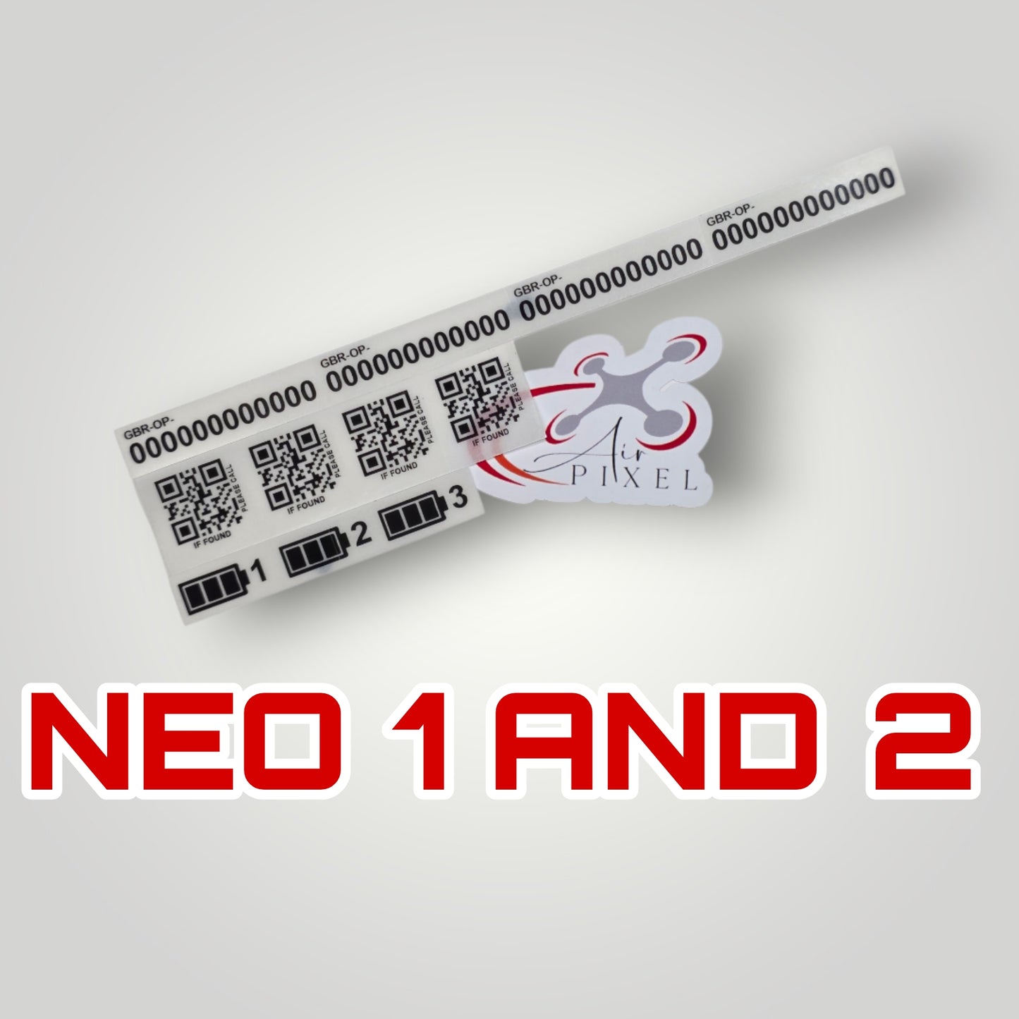 DJI Neo 1 & 2 Clear Laminated Drone Operator ID Labels